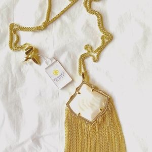 Kendra Scott Kingston Adjustable Gold Tone Long Pendant Necklace, NWT